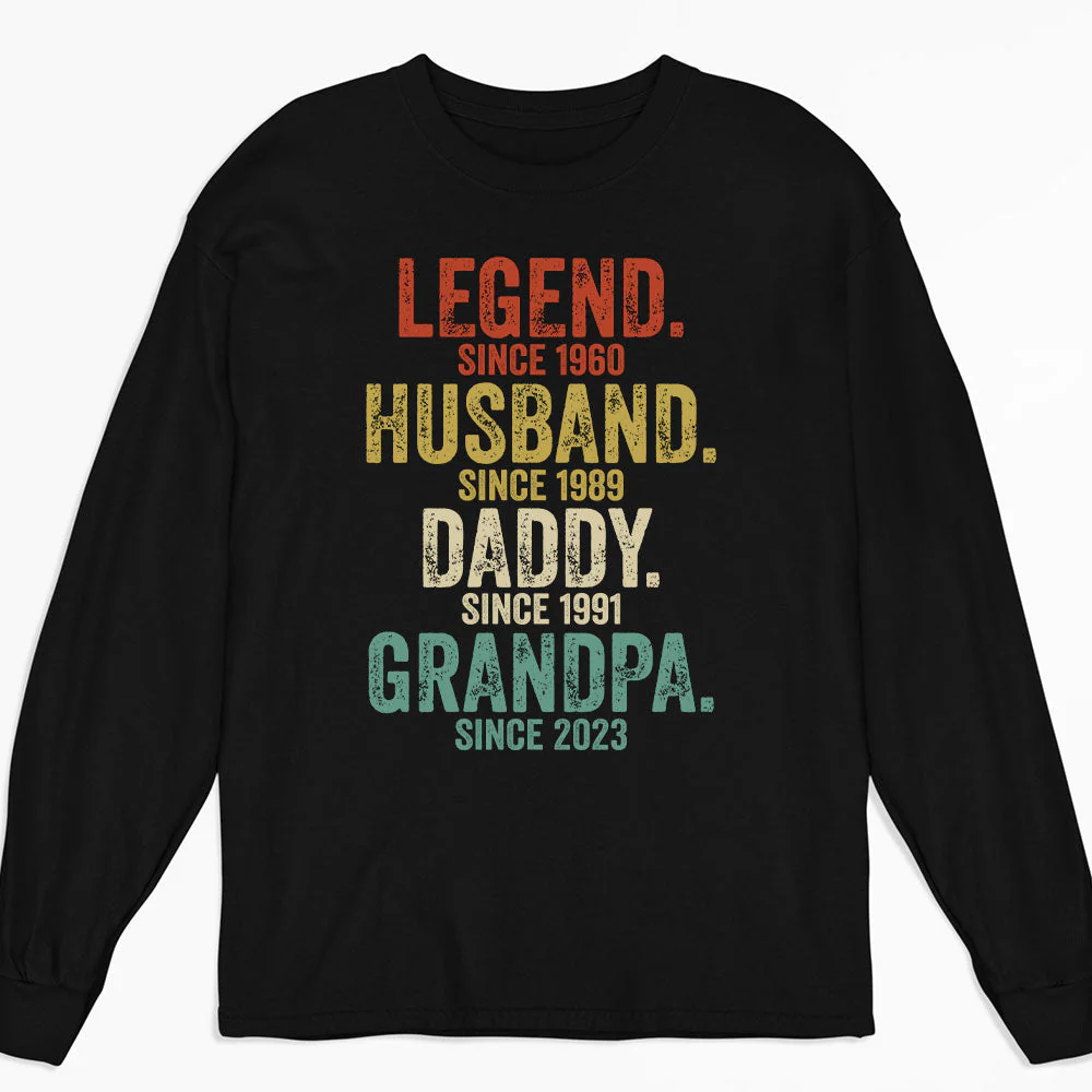 Legend Husband Dad Papa - Family Personalized Custom Unisex T-shirt, Hoodie, Sweatshirt - Image 2