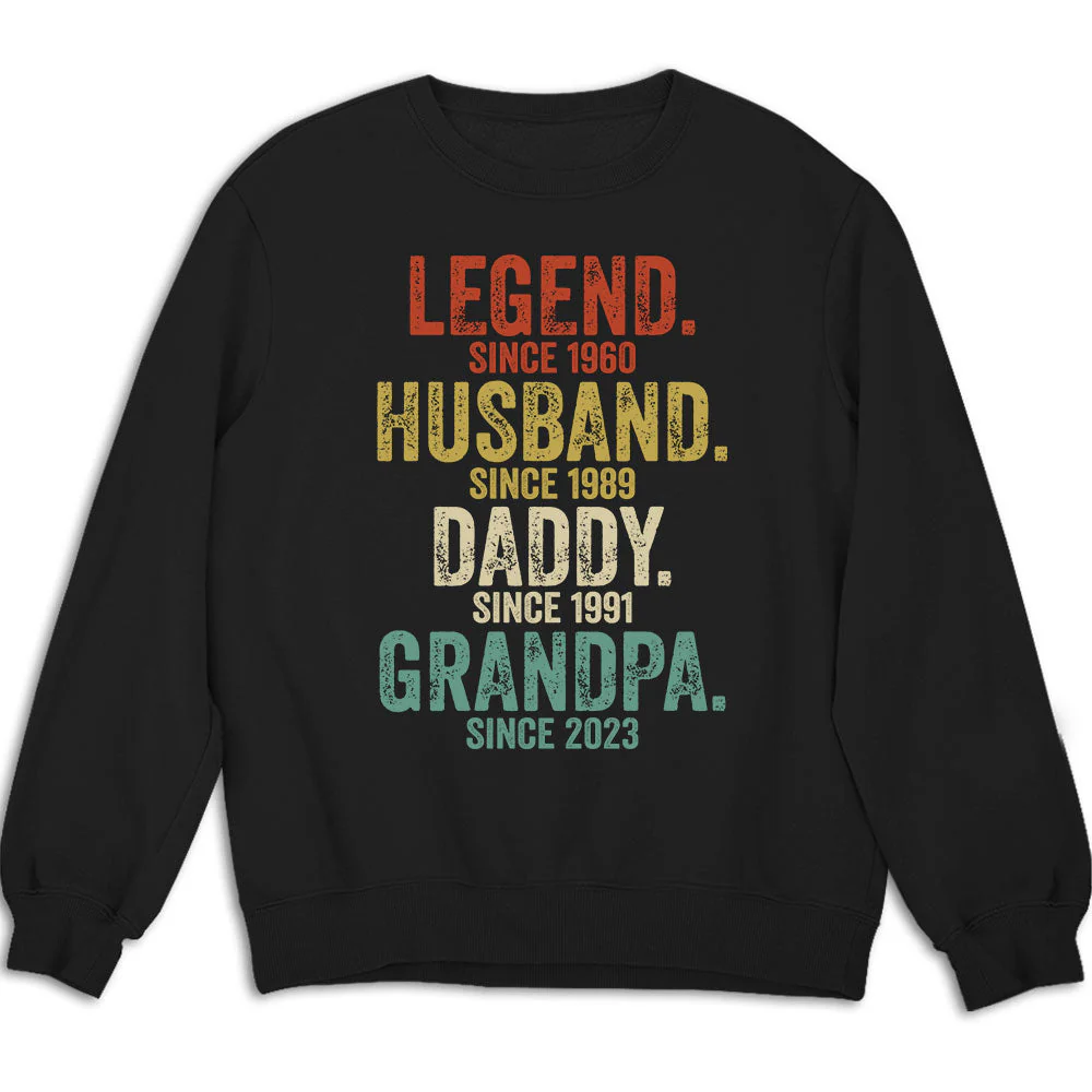 Legend Husband Dad Papa - Family Personalized Custom Unisex T-shirt, Hoodie, Sweatshirt - Image 3