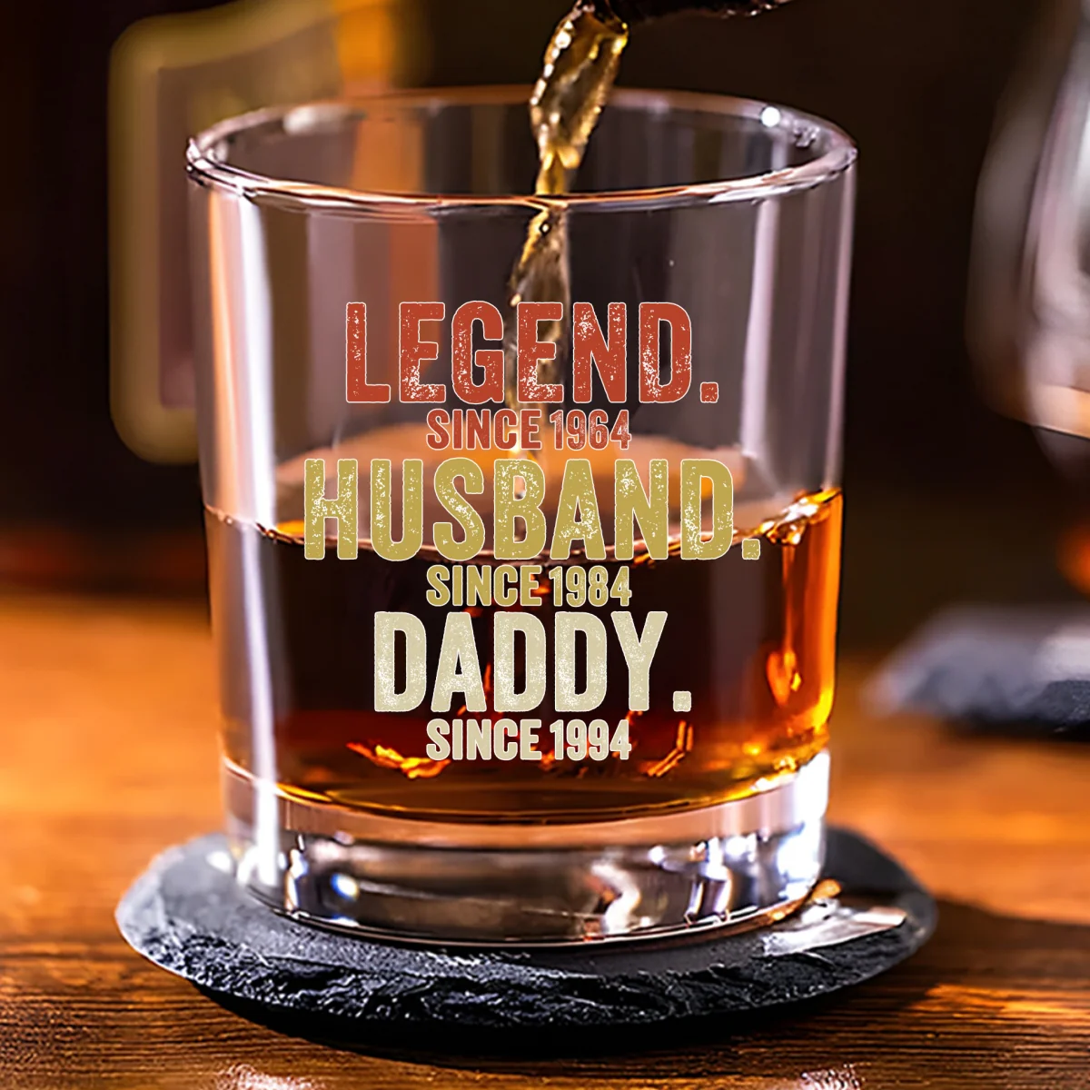 Legend Husband Dad Papa - Personalized Custom Whiskey Glass - Image 5
