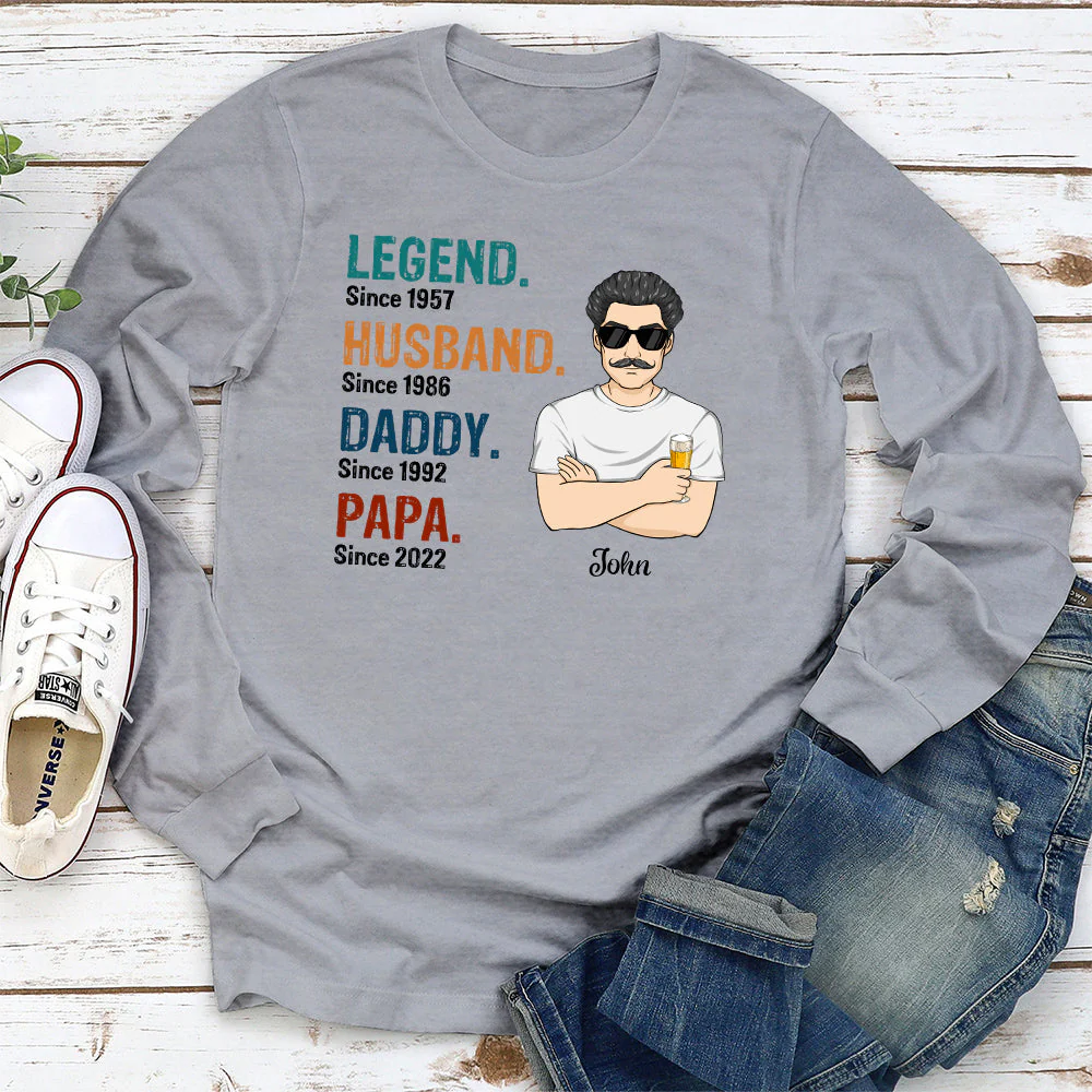 Legend Husband Daddy - Personalized Custom Shirt - Image 3