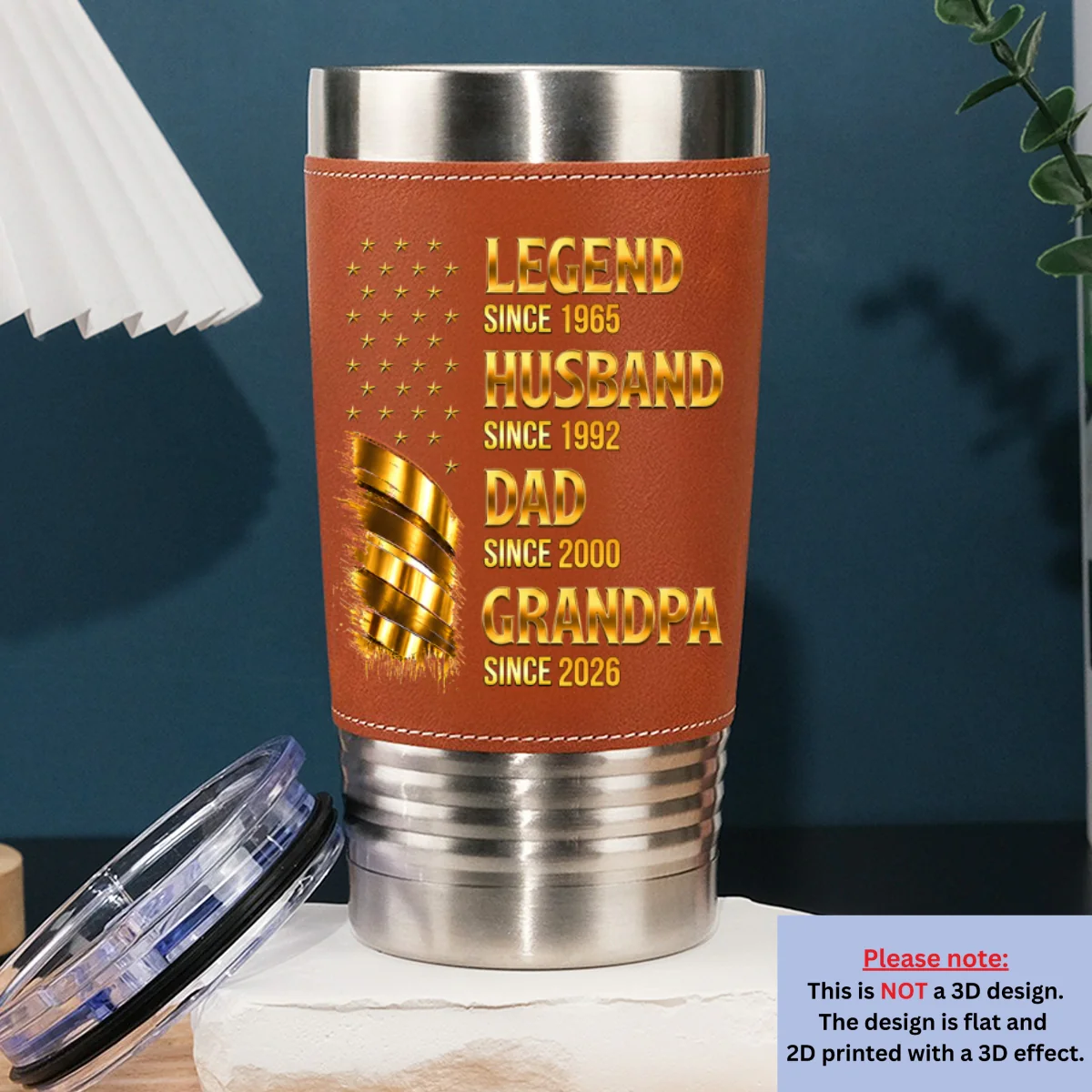 Legend In Any Generation - Personalized Custom Leather Tumbler - Image 6