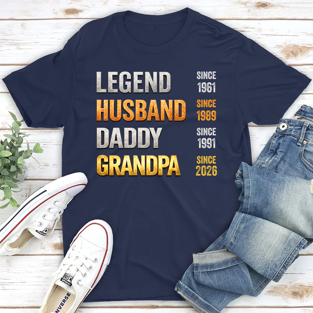 Legendary Dad Metal Retro - Personalized Custom 3D Effect Shirt - Image 2