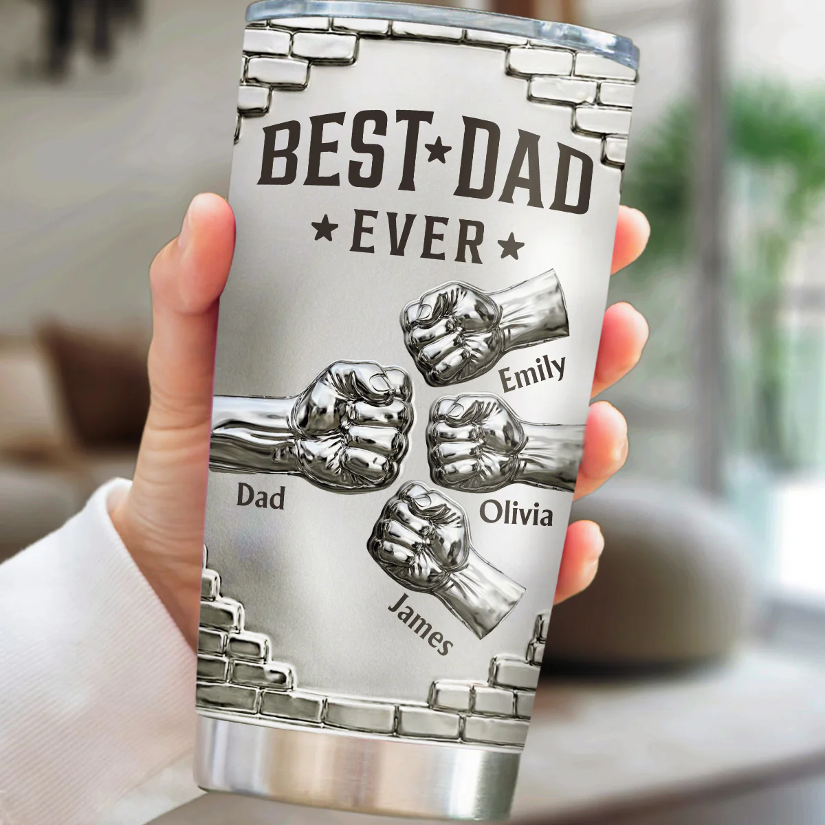 Legendary Dad - Personalized Custom 3D Effect Tumbler - Image 2