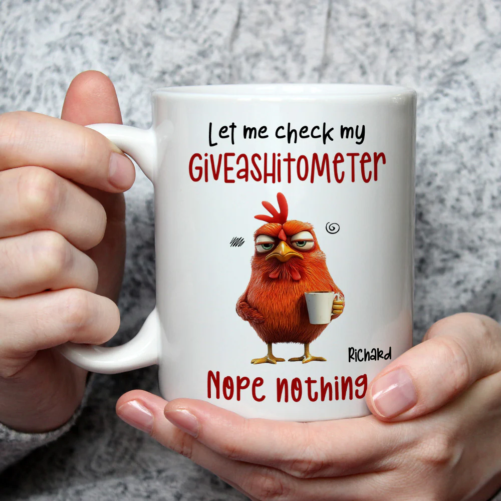 Let Me Check My Giveashitometer Nope Nothing Fun Gifts For Coworkers, Friends, Family - Personalized Custom Coffee Mug - Image 2