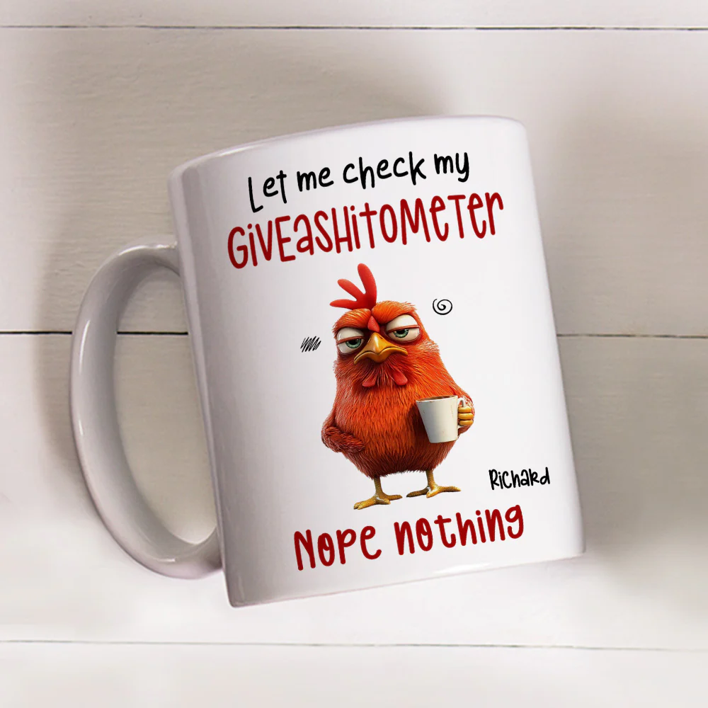 Let Me Check My Giveashitometer Nope Nothing Fun Gifts For Coworkers, Friends, Family - Personalized Custom Coffee Mug - Image 3