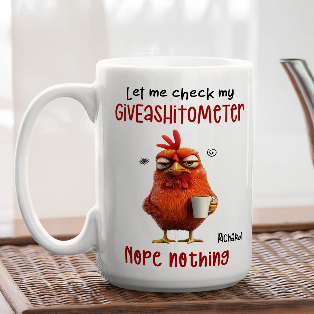 Let Me Check My Giveashitometer Nope Nothing Fun Gifts For Coworkers, Friends, Family - Personalized Custom Coffee Mug - Image 5