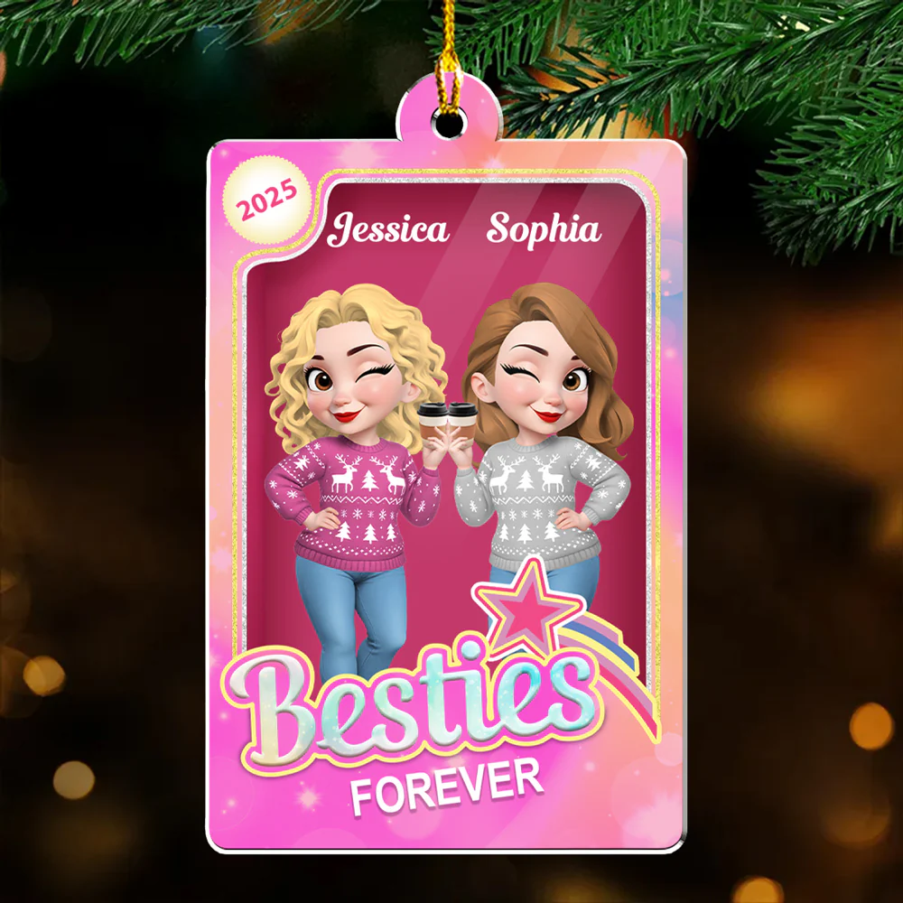 Let Sleigh This Season - Personalized Custom Acrylic Ornament - Image 3