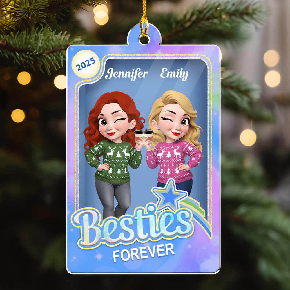 Let Sleigh This Season - Personalized Custom Acrylic Ornament - Image 4