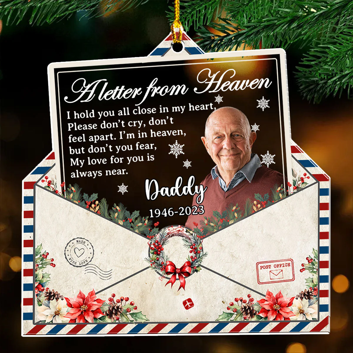 Letter From Heaven - Personalized Custom Acrylic Ornament - Image 3