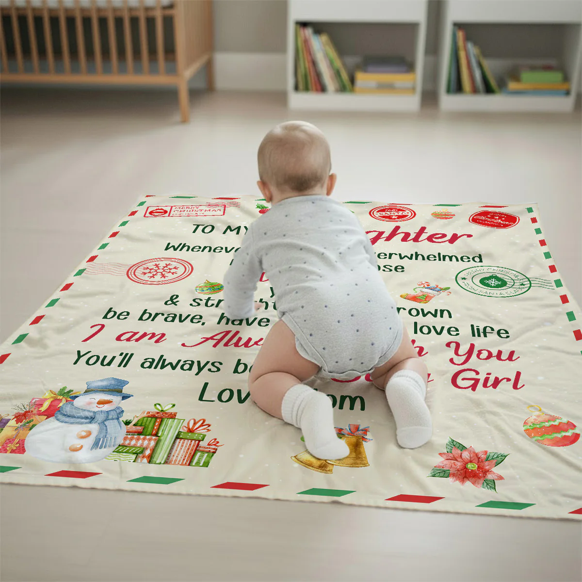 Letter From Mom - Personalized Custom Fleece Blanket - Image 4