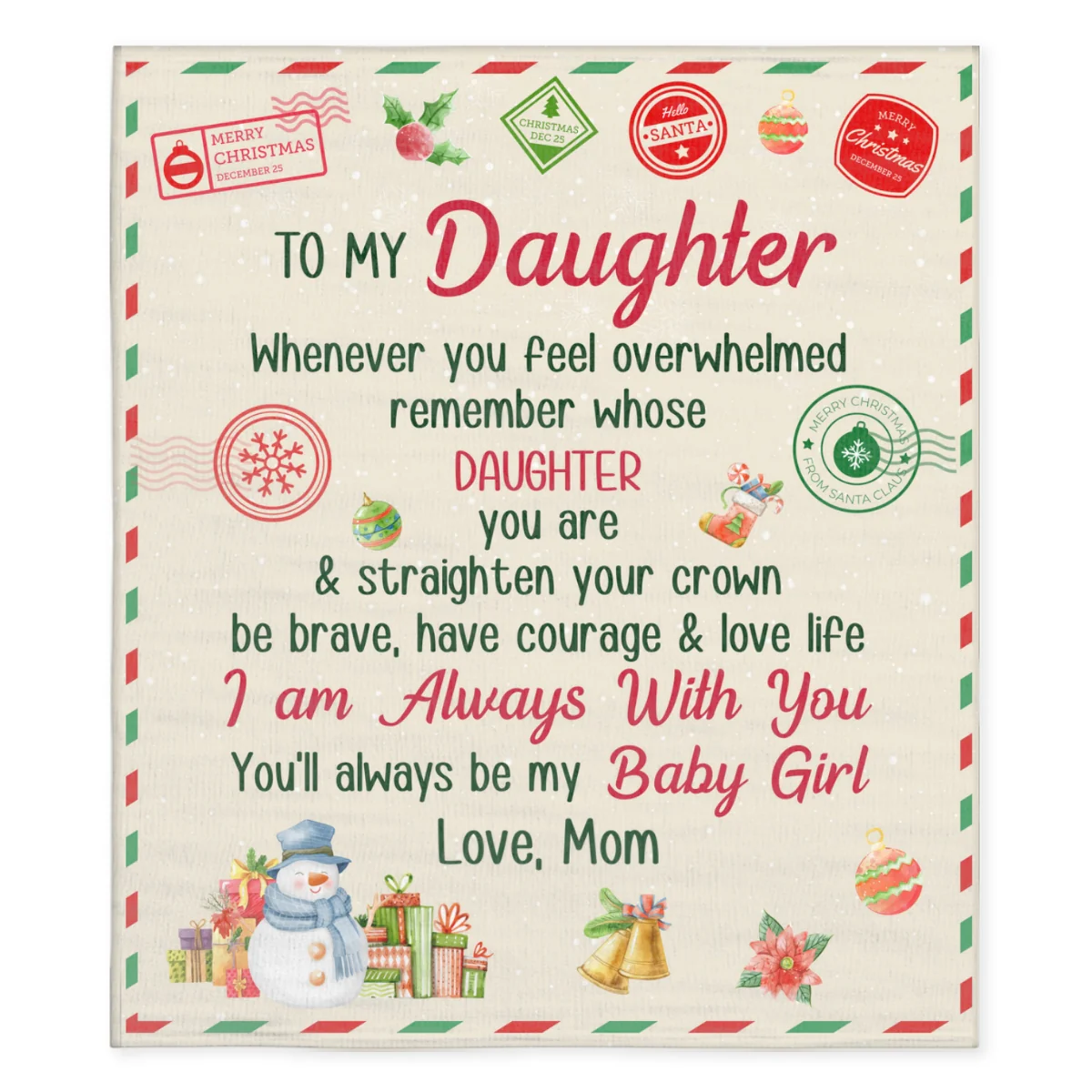 Letter From Mom - Personalized Custom Fleece Blanket - Image 5