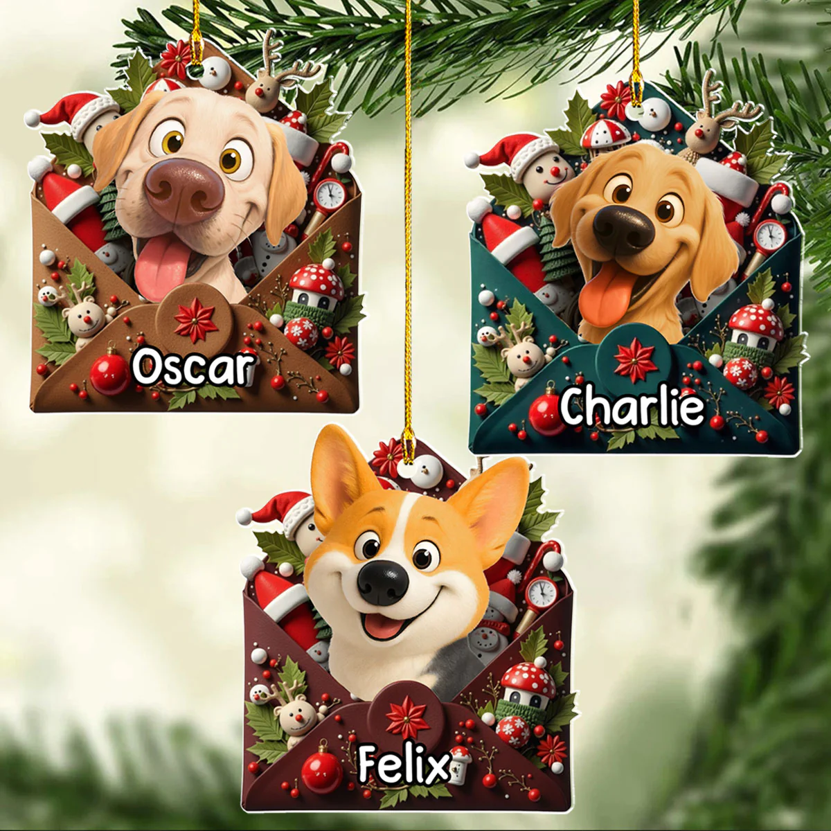 Letter To You - Personalized Custom 3D Effect Acrylic Ornament - Image 4