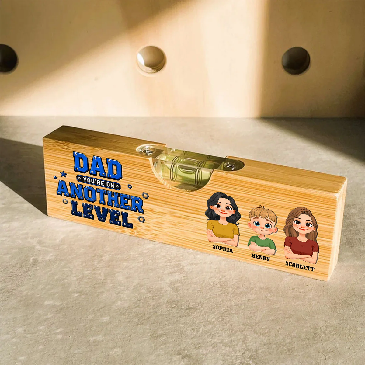 Level Up - Personalized Custom Wooden Spirit Level Bottle Opener - Image 5
