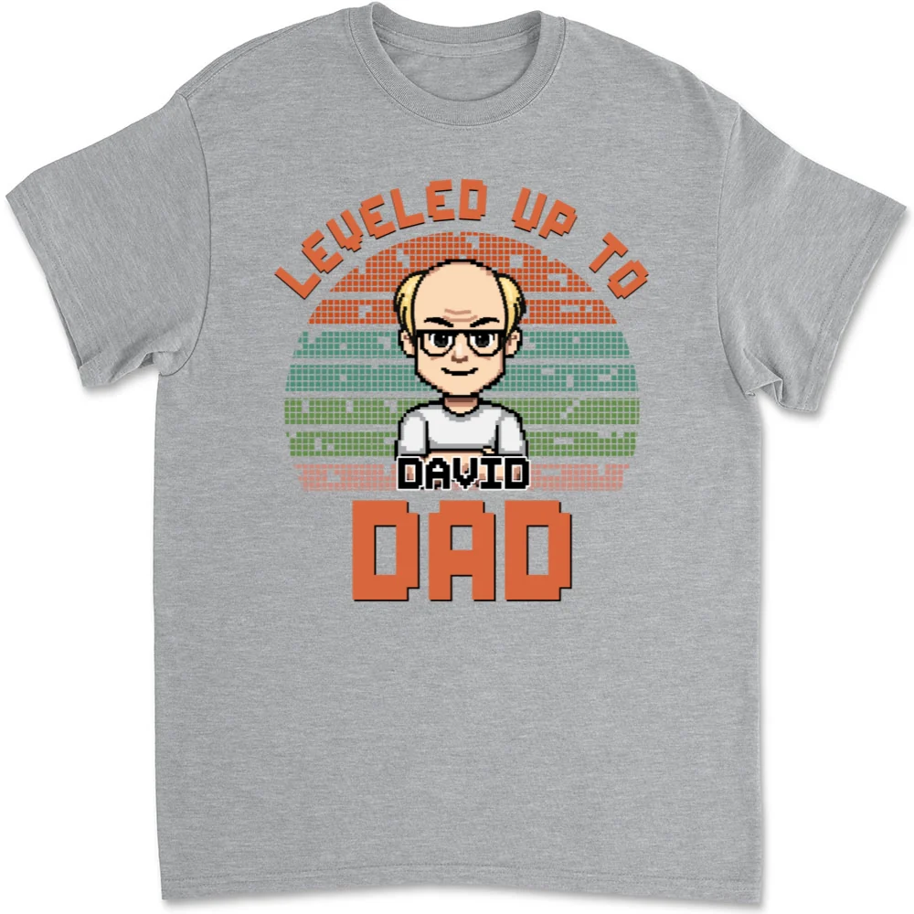 Leveled Up - Personalized Custom T-shirt And Onesie - Image 5