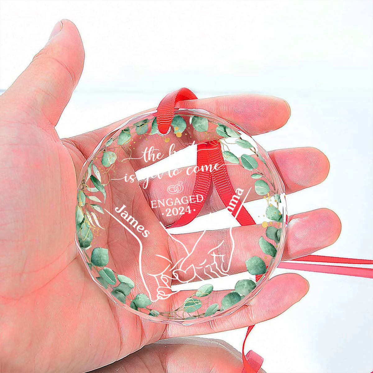 Life Is Better When We Grow Old Together - Personalized Custom Glass Ornament - Image 3