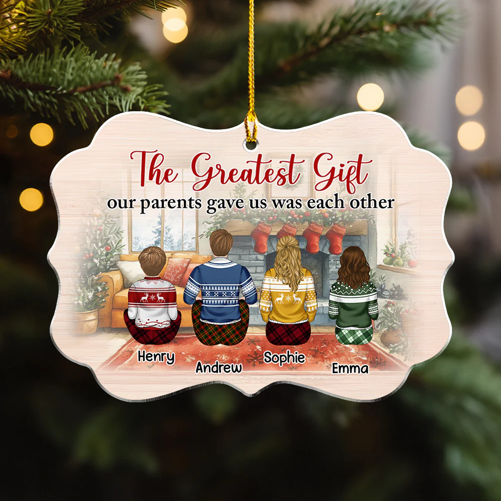 Life is Better With Brothers And Sisters - Personalized Custom Acrylic Ornament - Image 4