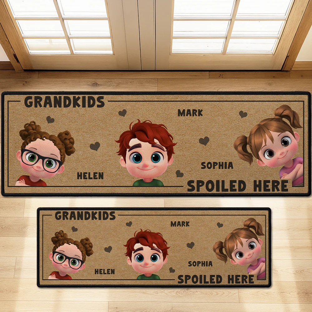 Life Is Better With Grandkids - Personalized Custom Runner Rug - Image 3