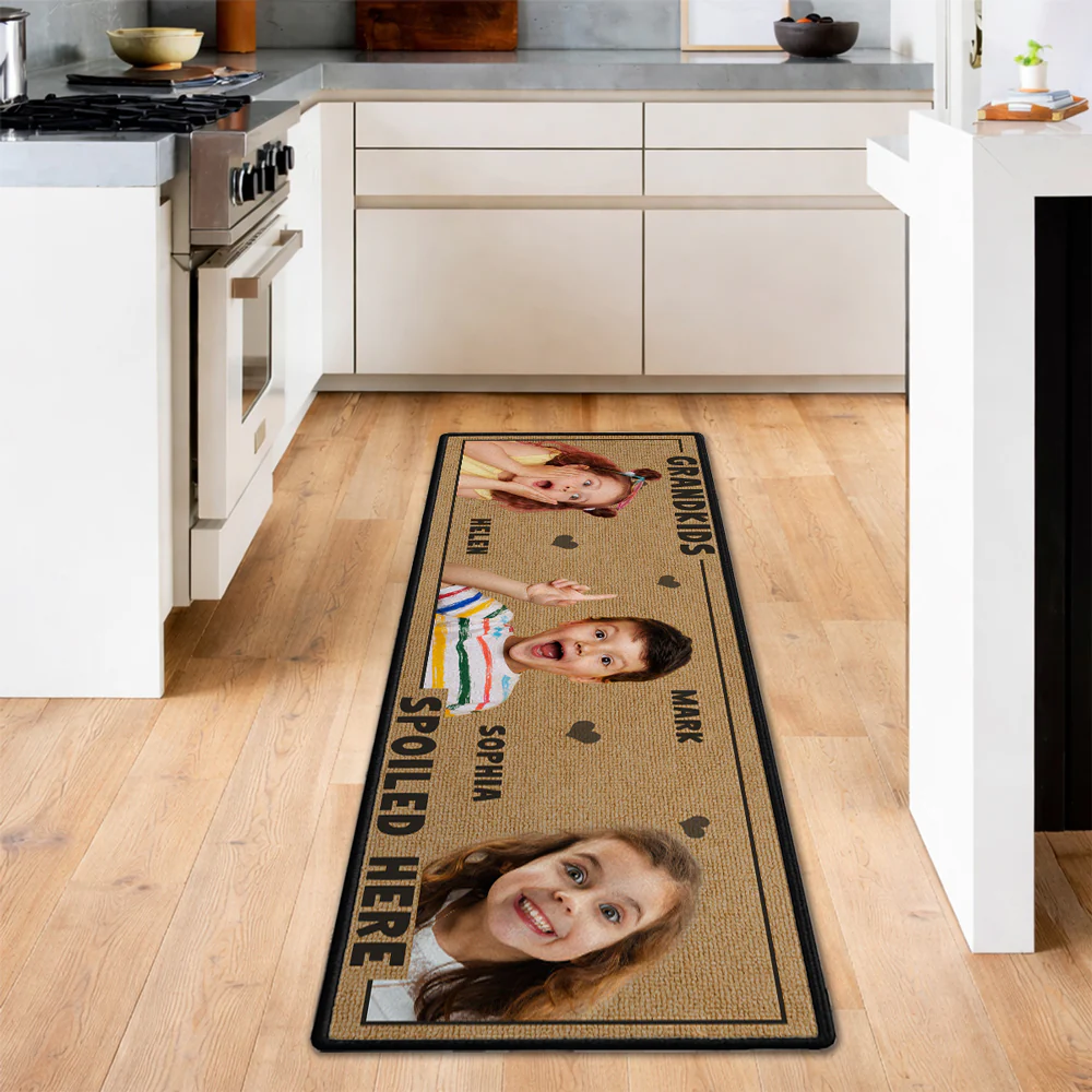Life Is Better With Grandkids With Photo - Personalized Custom Runner Rug - Image 3