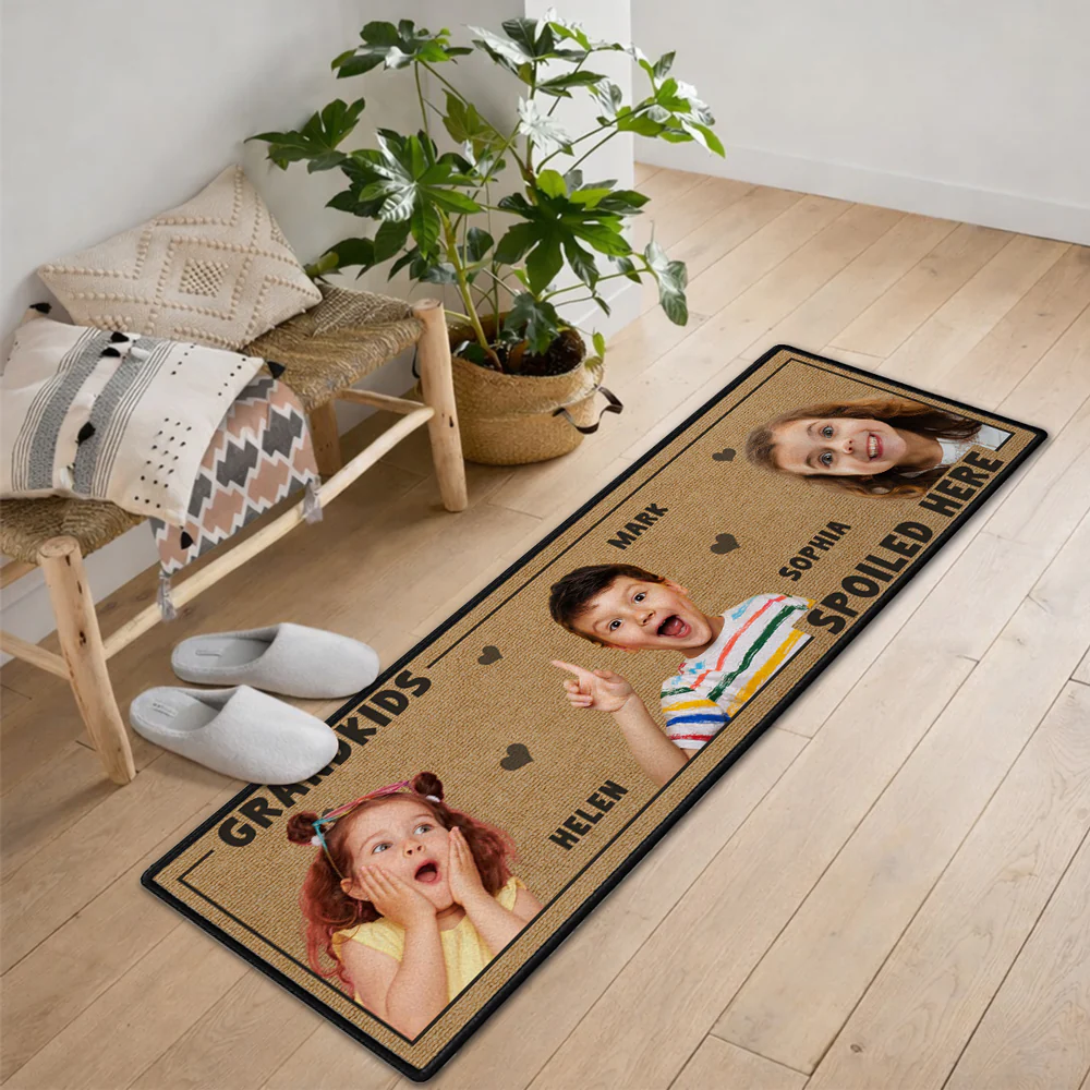 Life Is Better With Grandkids With Photo - Personalized Custom Runner Rug - Image 4