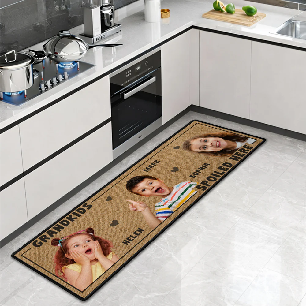 Life Is Better With Grandkids With Photo - Personalized Custom Runner Rug - Image 5