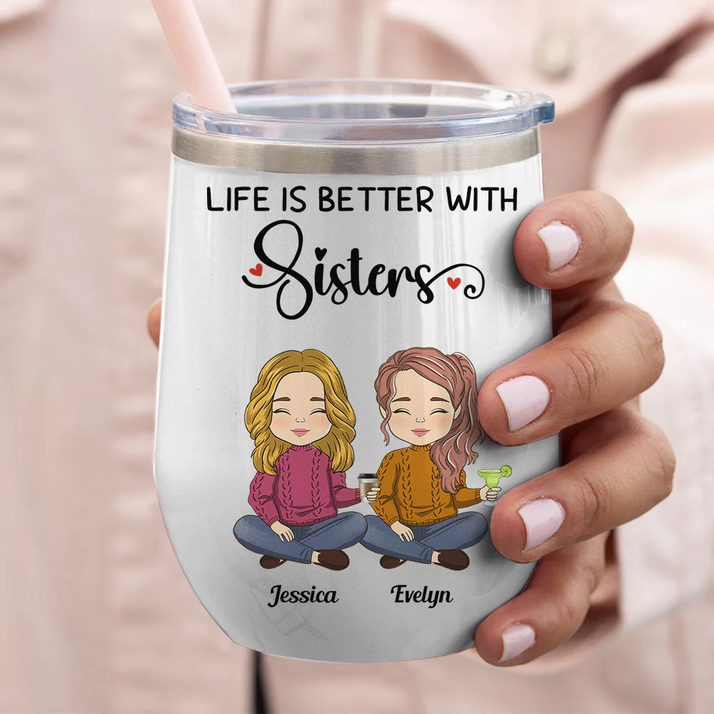 Life Is Better With - Personalized Custom Wine Tumbler - Image 5