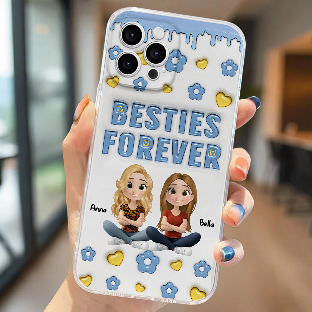 Life Is Better With True Friend Cartoonize - Personalized Custom 3D Inflated Effect Phone Case - Image 2