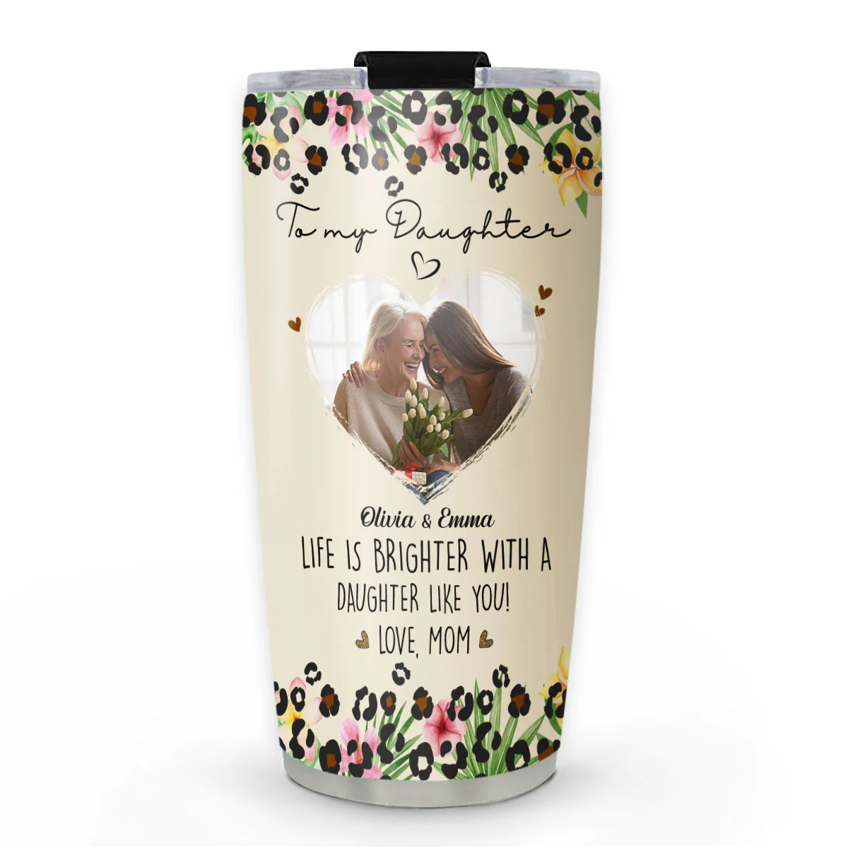 Life Is Brighter With A Daughter Like You Photo - Personalized Custom Tumbler