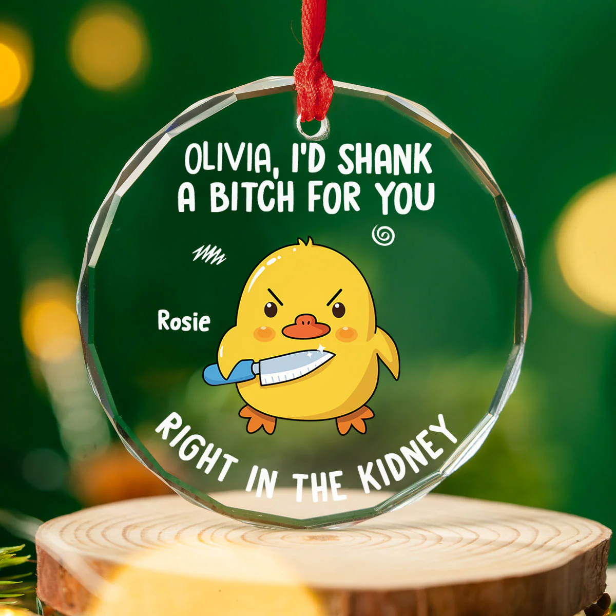 Life Is Too Short For Fake Friends  - Personalized Custom Glass Ornament - Image 4