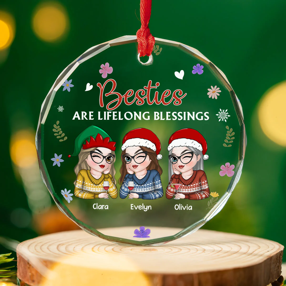 Lifelong Blessing - Personalized Custom Glass Ornament - Image 5