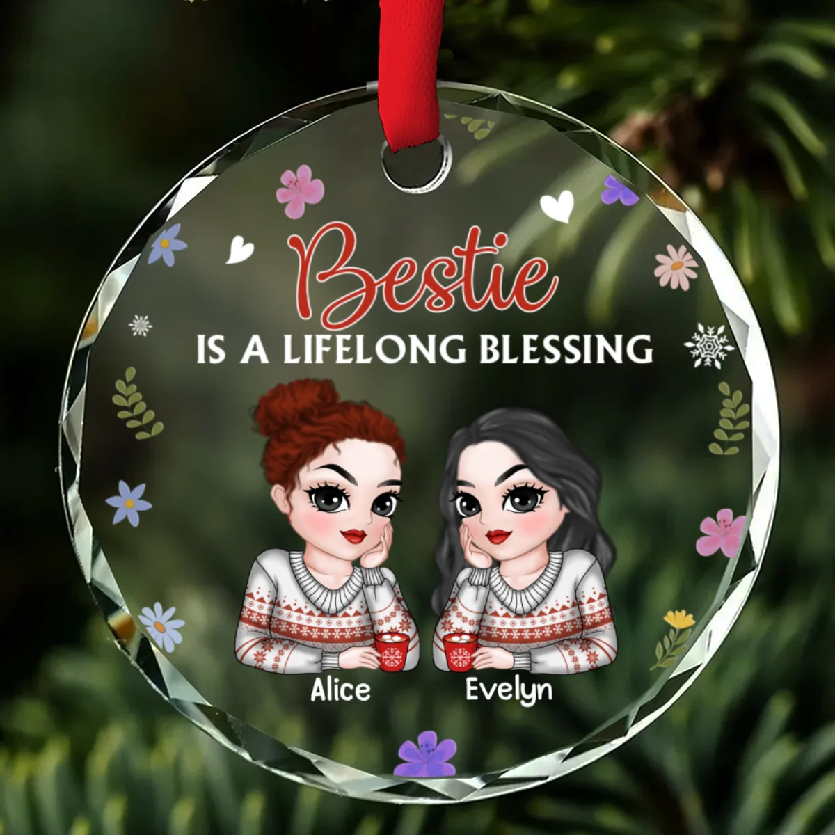 Lifelong Blessing - Personalized Custom Glass Ornament - Image 7