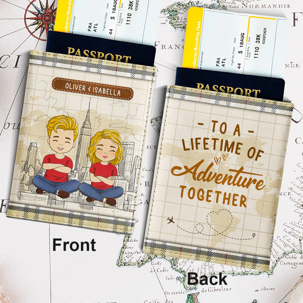 Lifetime Of Adventure - Personalized Custom Passport Cover - Image 2