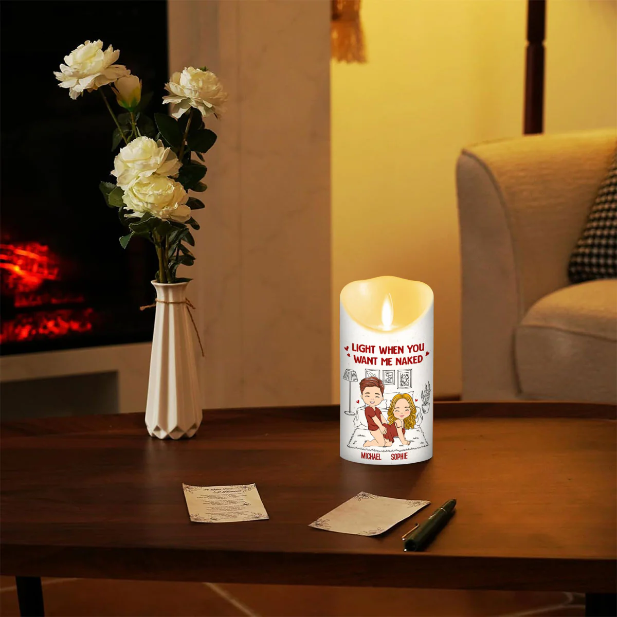 Light It Up - Personalized Custom LED Candle - Image 3