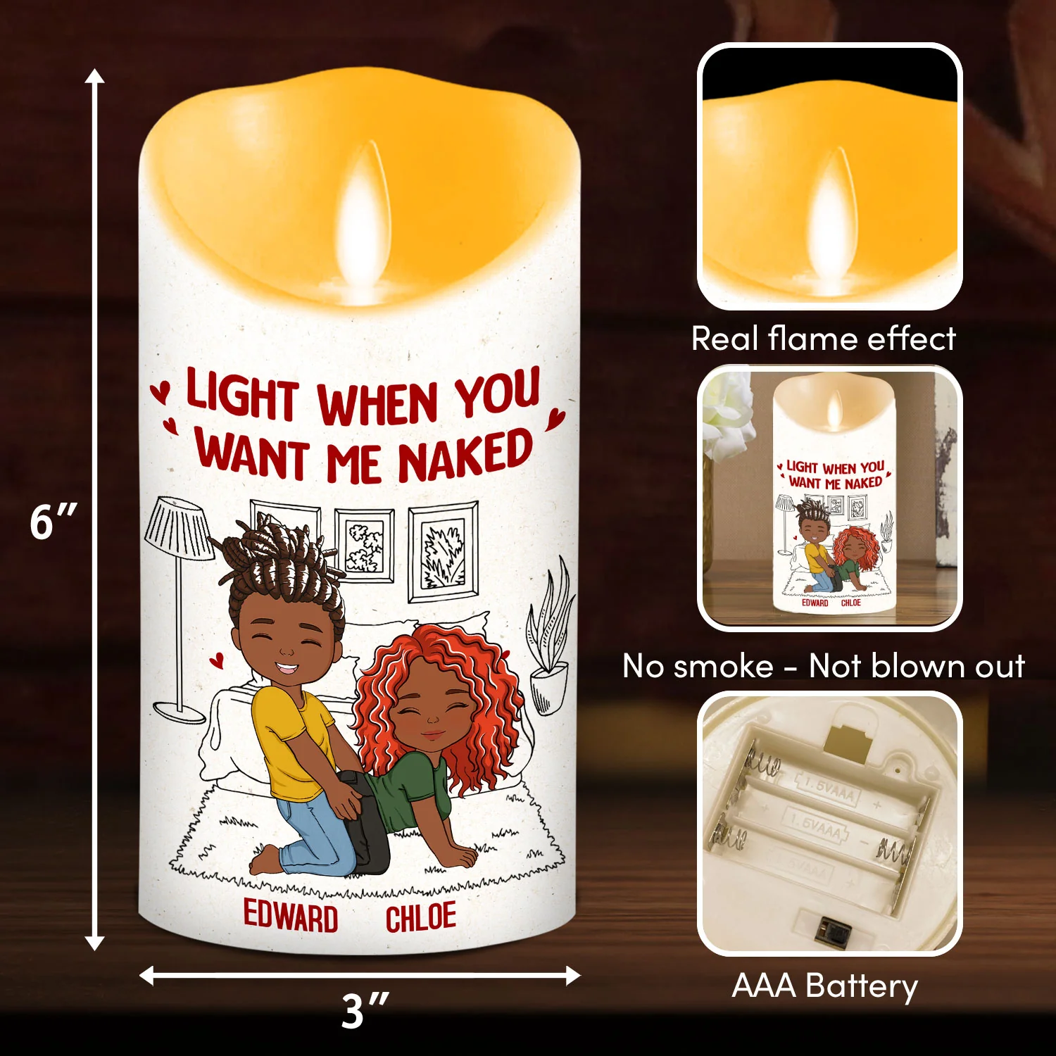 Light It Up - Personalized Custom LED Candle - Image 5