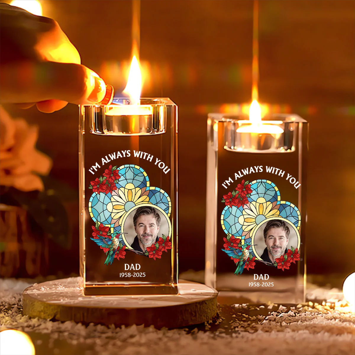Light This Up - Personalized Custom Crystal Candle Holder - Image 3