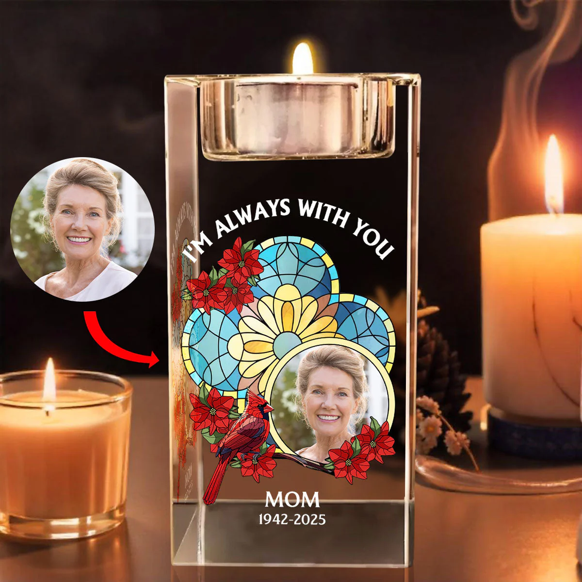 Light This Up - Personalized Custom Crystal Candle Holder - Image 5