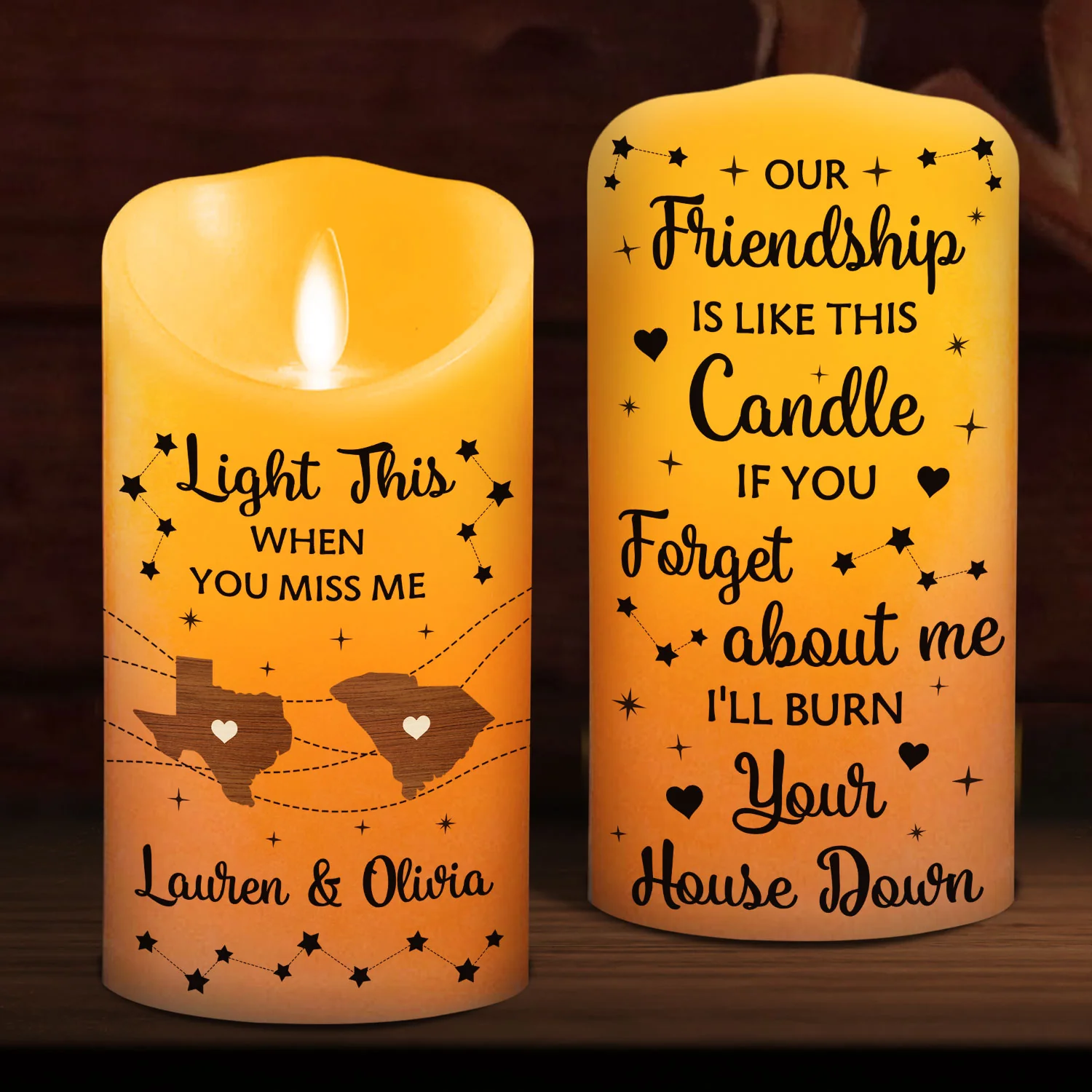 Light This When You Miss Me - Personalized Custom LED Candle