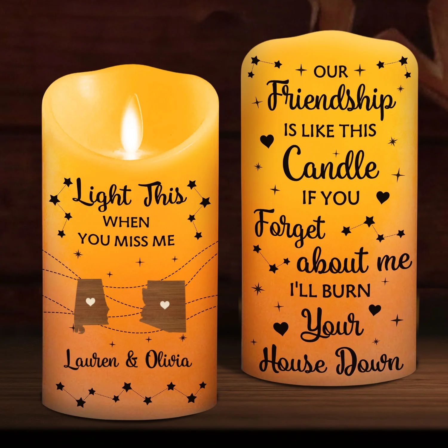 Light This When You Miss Me - Personalized Custom LED Candle - Image 6