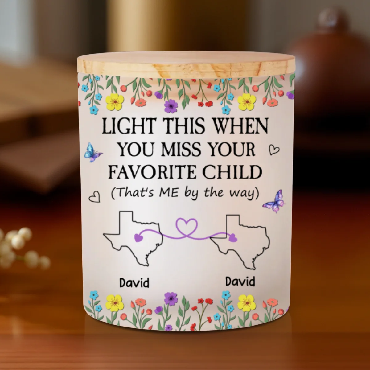 Light This When You Miss Your Favorite Child - Personalized Custom Glass Jar With LED Candle - Image 6