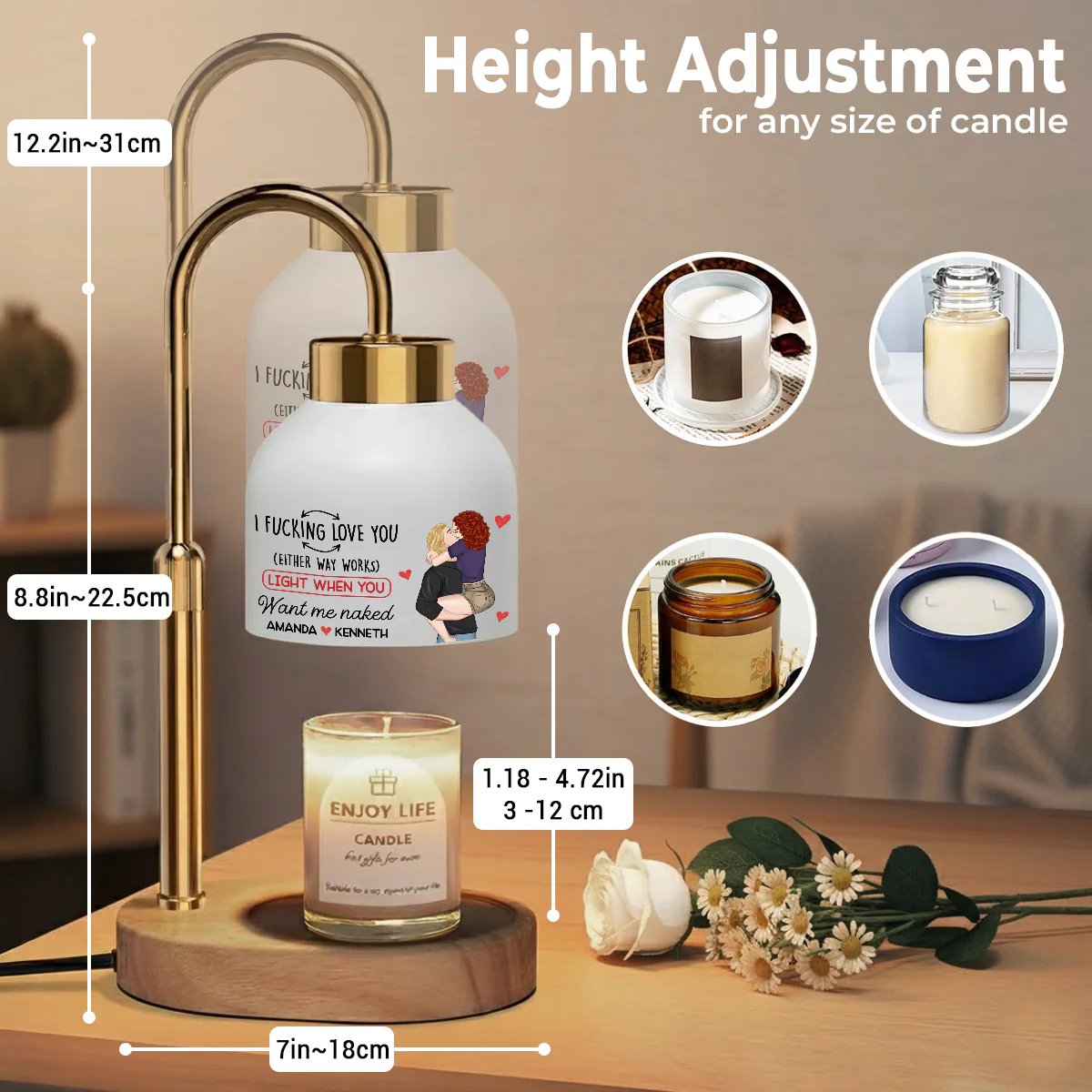 Light When You Want Me - Personalized Custom Candle Warmer Lamp - Image 3