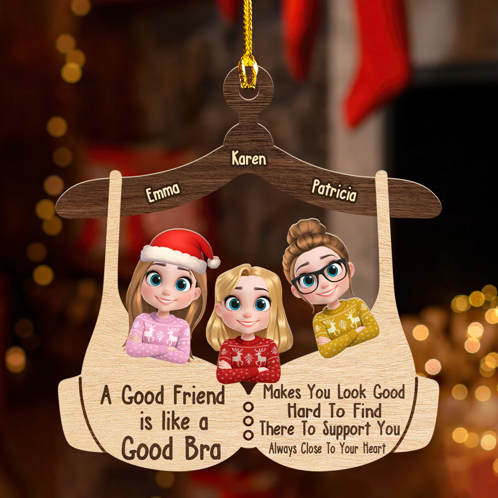 Like A Good Bra - Personalized Custom Wood Ornament - Image 2