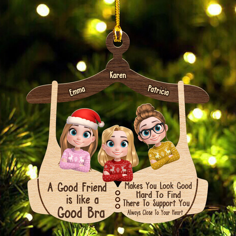 Like A Good Bra - Personalized Custom Wood Ornament - Image 5