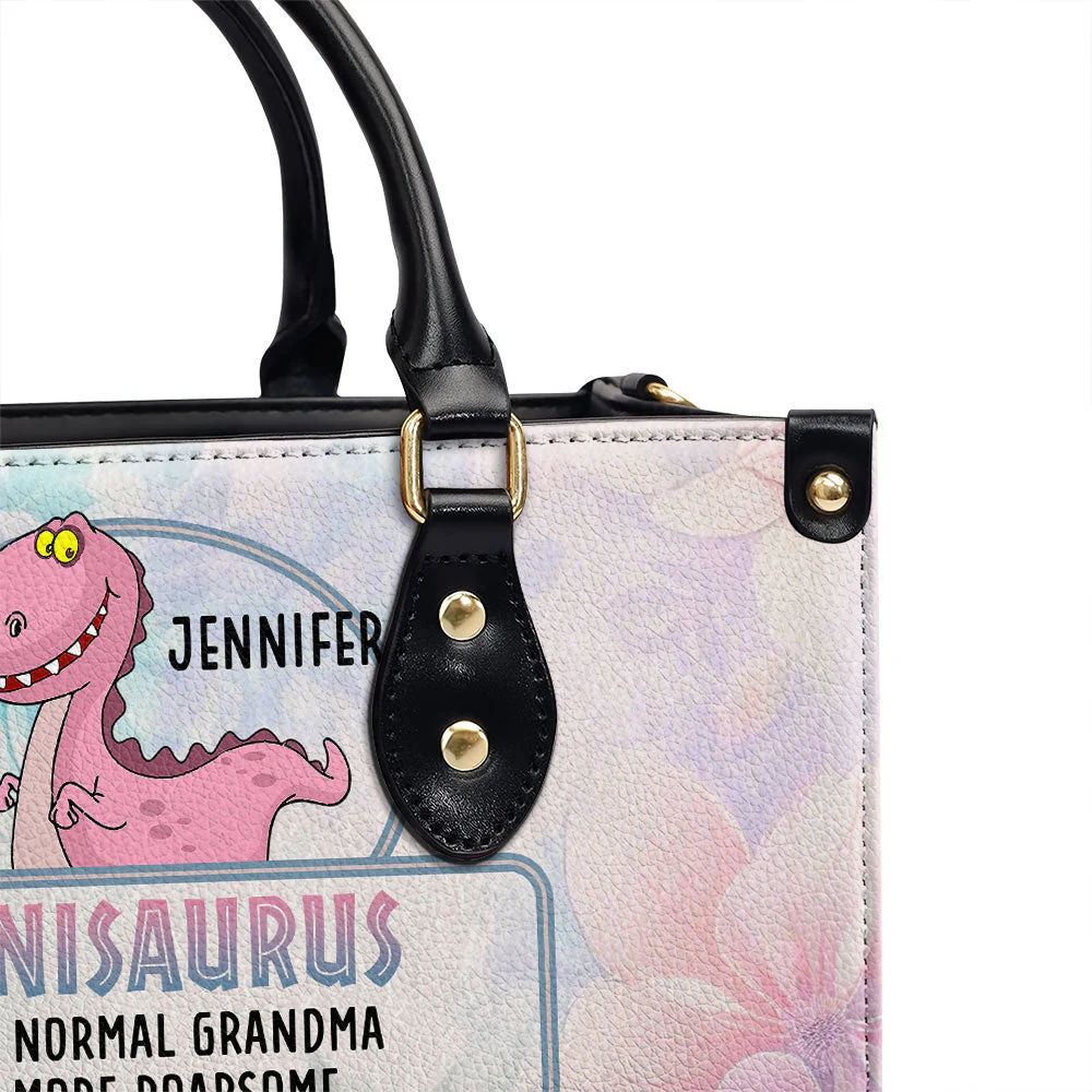 Like A Normal Grandma - Personalized Custom Leather Bag - Image 4