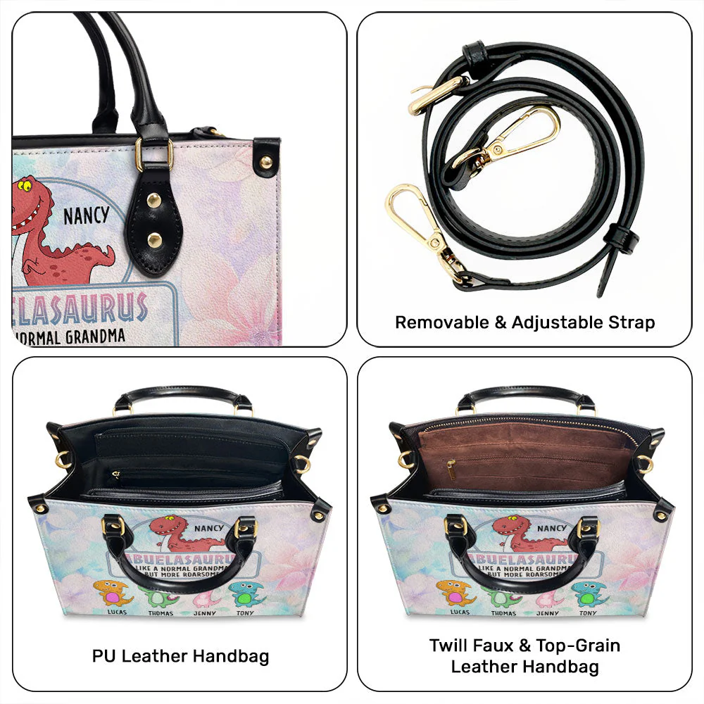Like A Normal Grandma - Personalized Custom Leather Bag - Image 7