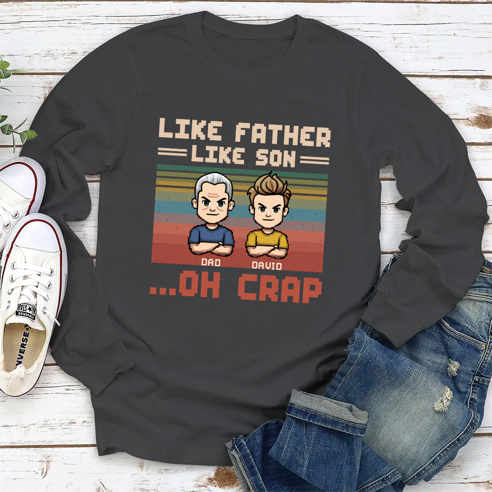 Like Dad Like Daughter Oh Crap - Personalized Custom Shirt - Image 6
