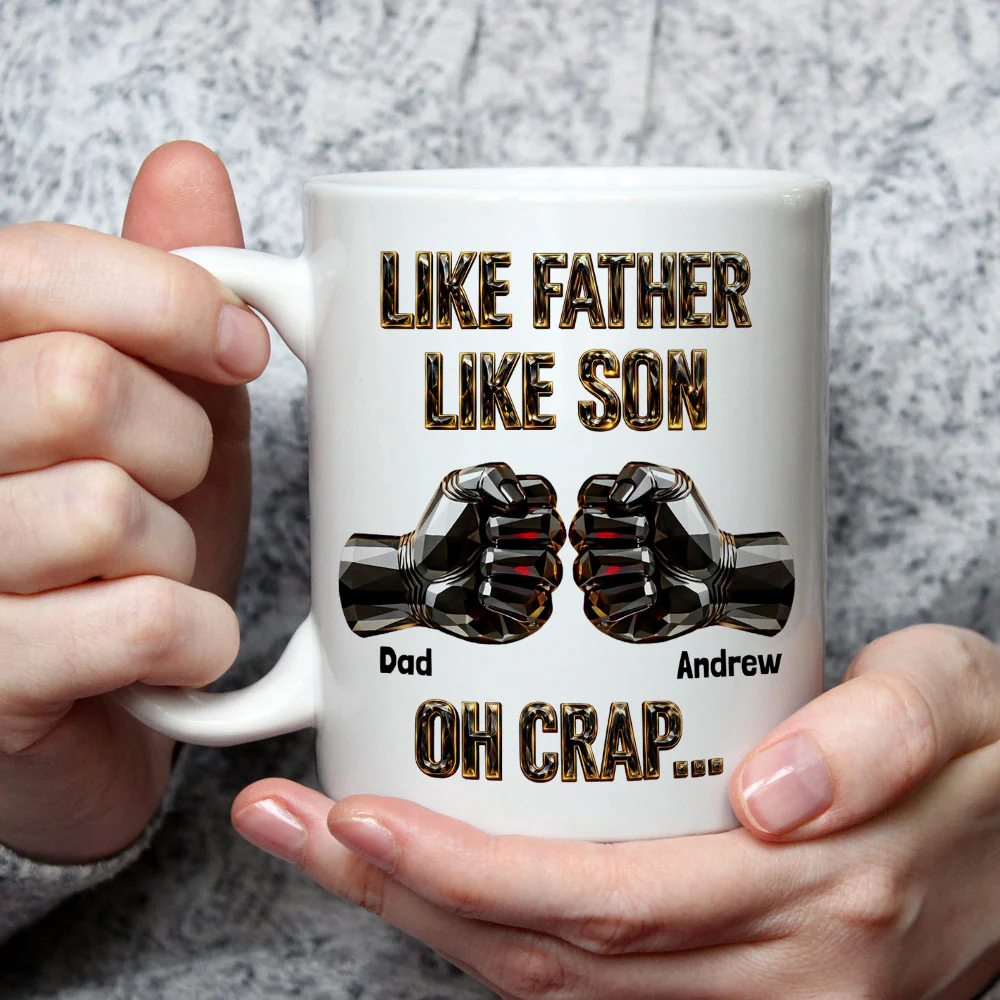 Like Dad Like Son - Personalized Custom 3D Effect Mug - Image 2