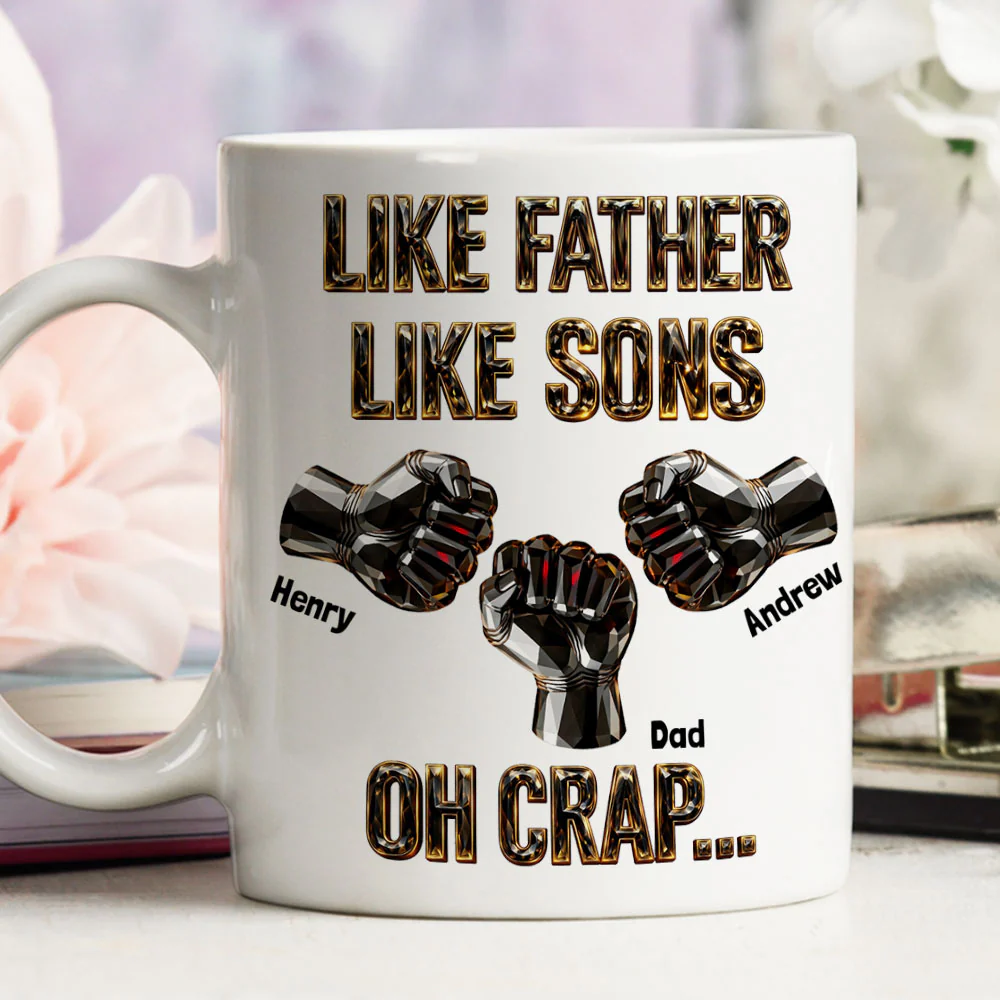 Like Dad Like Son - Personalized Custom 3D Effect Mug - Image 3