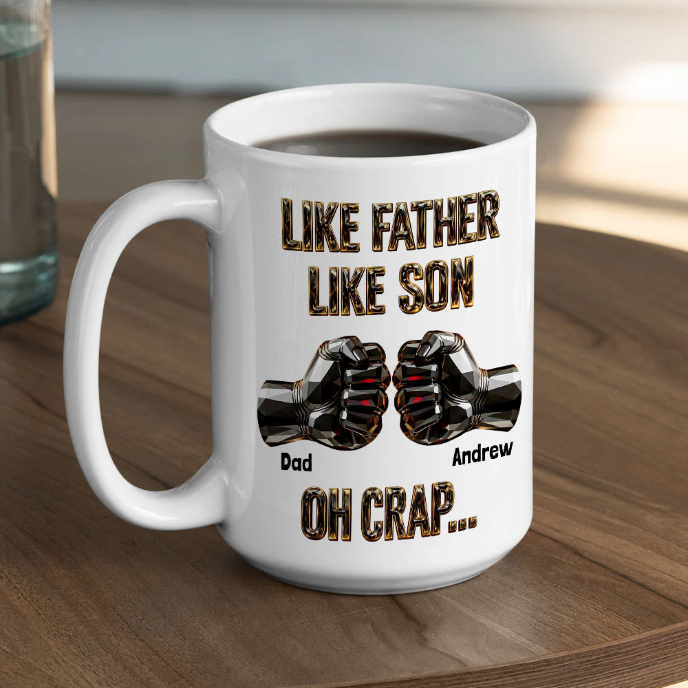 Like Dad Like Son - Personalized Custom 3D Effect Mug - Image 4