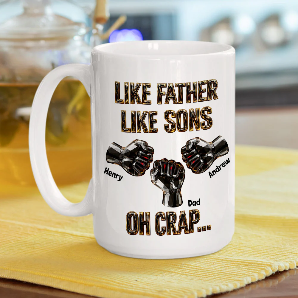 Like Dad Like Son - Personalized Custom 3D Effect Mug - Image 5