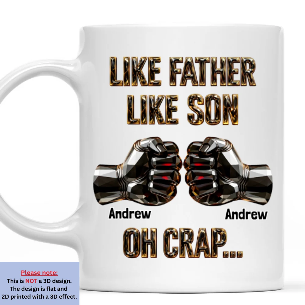 Like Dad Like Son - Personalized Custom 3D Effect Mug - Image 7