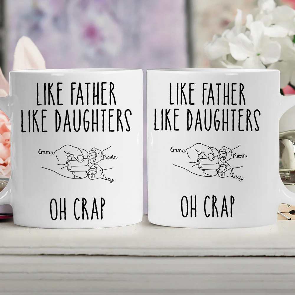 Like Father Like Daughter - Personalized Custom Coffee Mug - Image 2